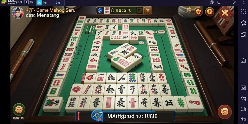 Tampilan gameplay 47F yang menyoroti aksi Mahjong.