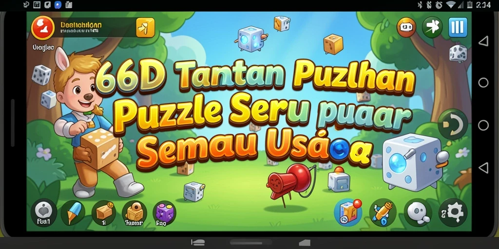 Tampilan gameplay seru dalam 66D yang menantang logika.