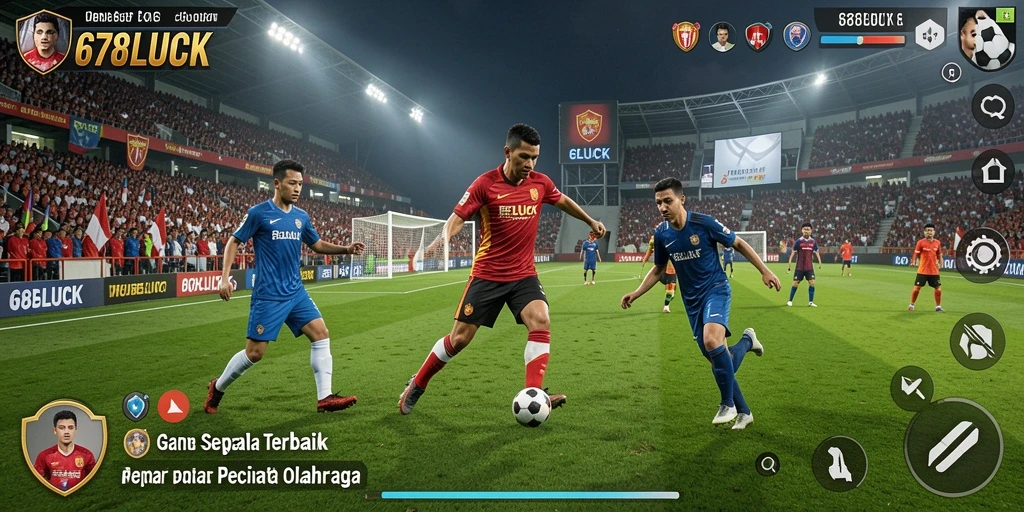 Screenshot gameplay 678LUCK yang menampilkan aksi seru di lapangan sepak bola.