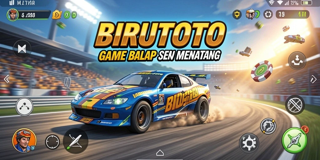 Tangkapan layar BIRUTOTO menampilkan aksi balap yang seru dan menegangkan.