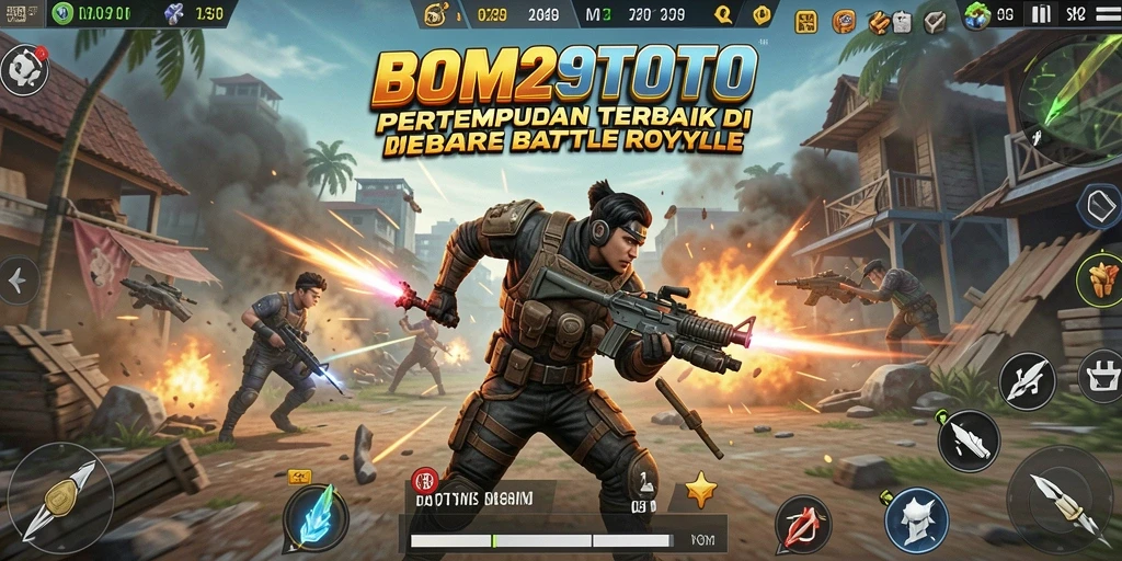 Gameplay mendebarkan di BOM29TOTO dalam pertarungan Battle Royale.