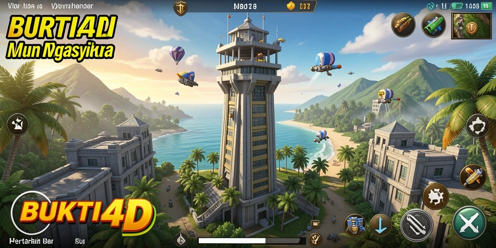 Tangkapan layar menunjukkan aksi mendebarkan dalam BUKTI4D Tower Defense.