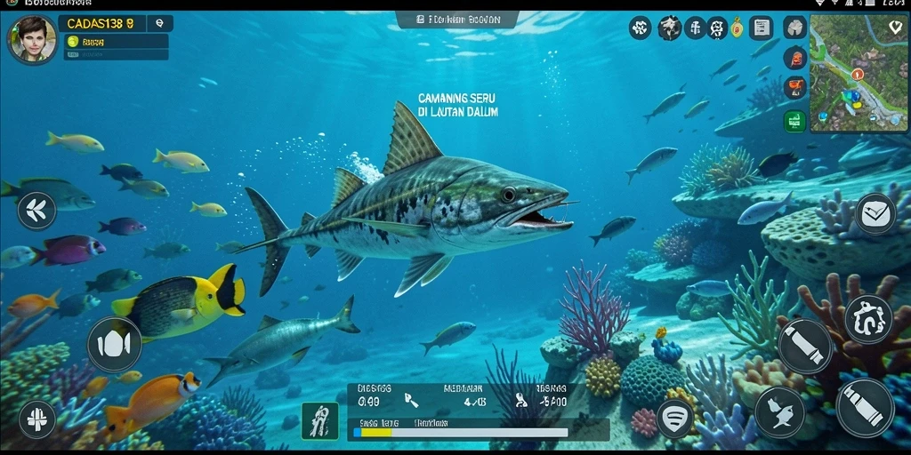 Tampilan screenshot gameplay CADAS138 dengan aksi memancing yang seru.