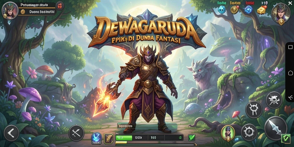 Screenshot menampilkan pertarungan epik dalam DEWAGARUDA.