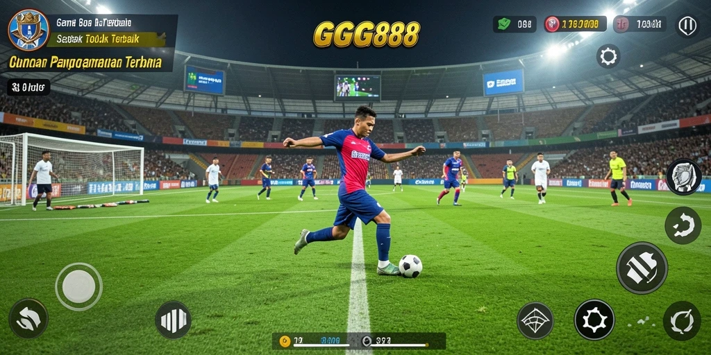 Tampilan menarik dari gameplay GGG888 yang penuh aksi sepak bola.