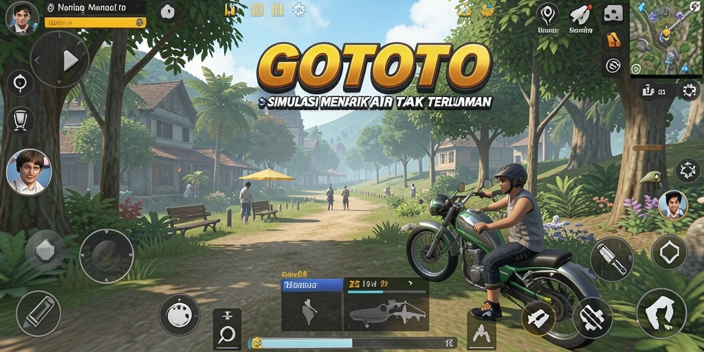 Tangkapan layar menunjukkan gameplay GOTOTO yang interaktif dan kreatif.