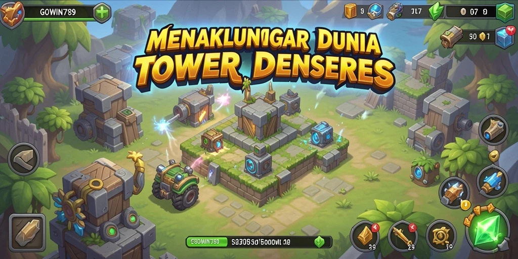 Screenshot GOWIN789 menampilkan momen seru dalam permainan Tower Defense.