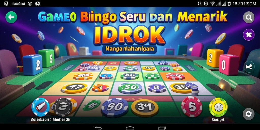 Tampilan gameplay seru Bingo di IDROK dengan berbagai fitur menarik.