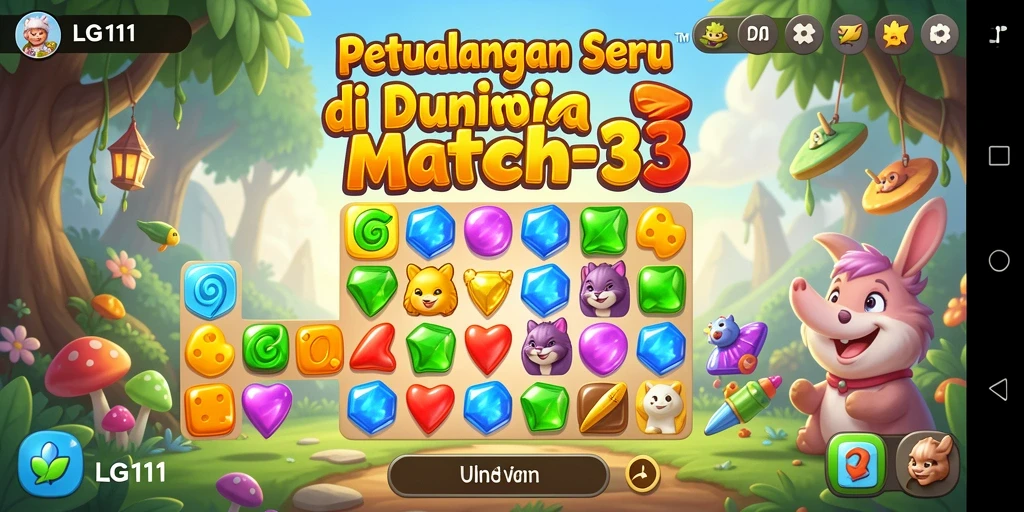Gameplay seru mencocokkan permata dengan efek visual menakjubkan.