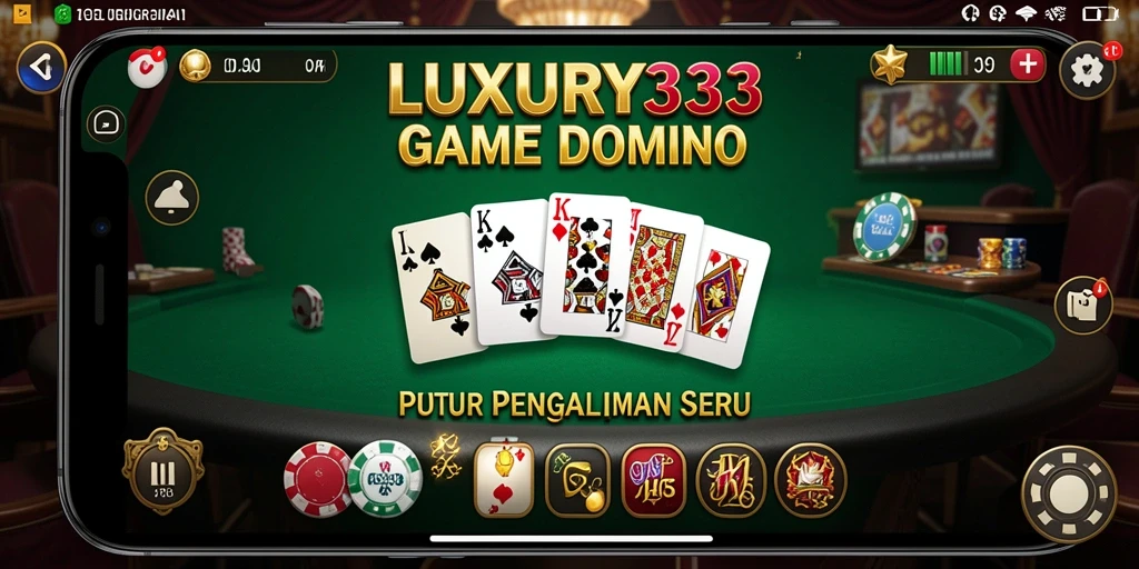 Tampilan gameplay seru di LUXURY333, dengan domino yang menarik.