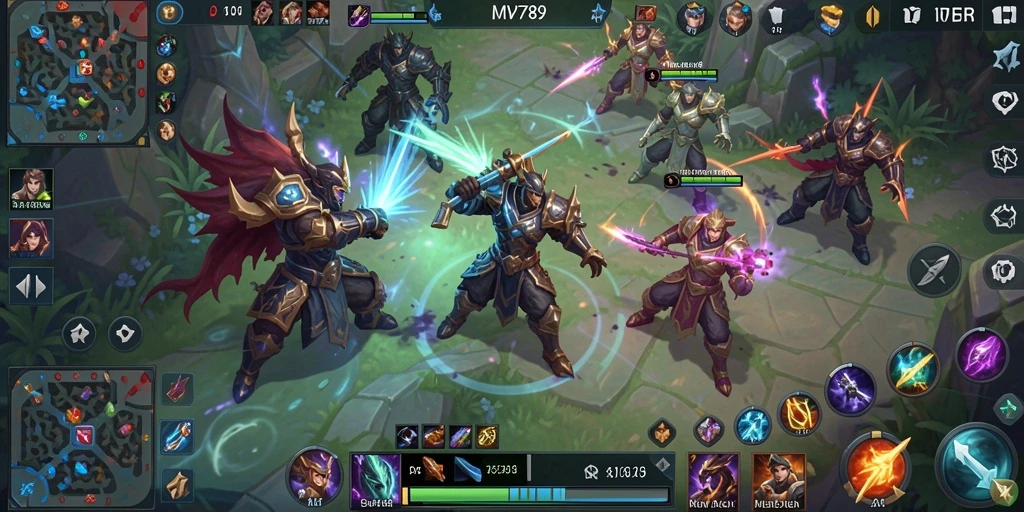 Screenshot gameplay MOBA yang mendebarkan dari MVP789.