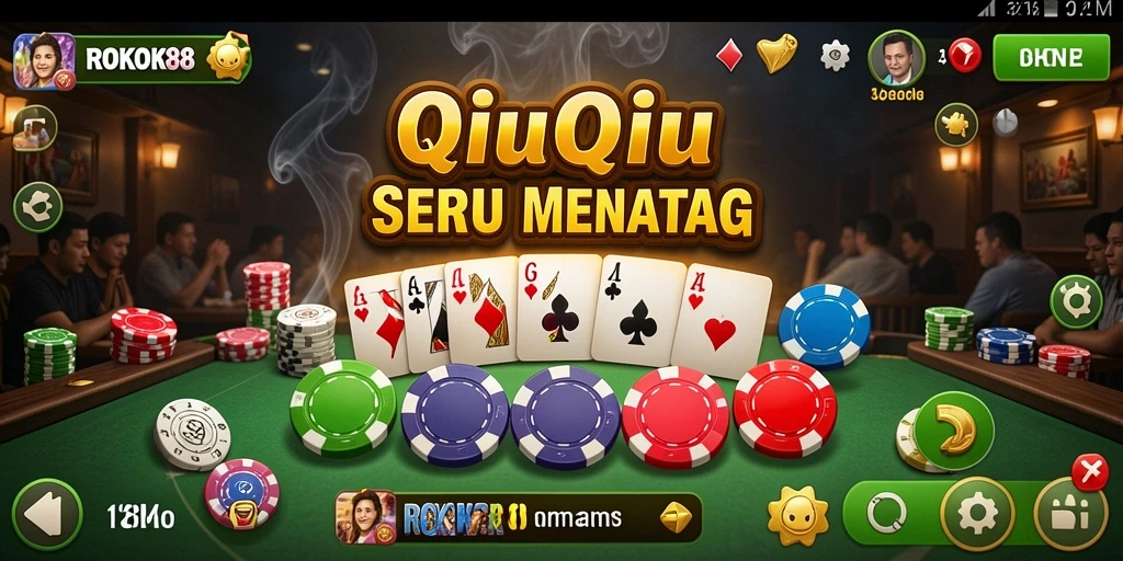Tampilan gameplay QiuQiu yang seru dan menarik di ROKOK88.