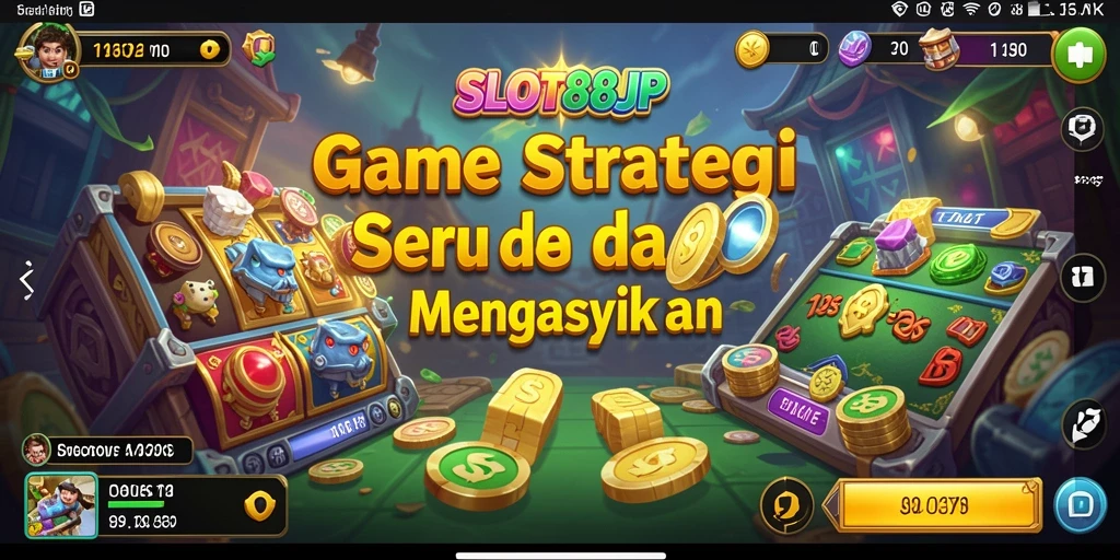 Tangkapan layar menampilkan momen seru dalam permainan strategi SLOT88JP.