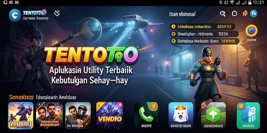 Tampilan antarmuka aplikasi TENTOTO yang sederhana dan fungsional.